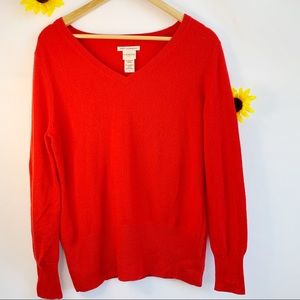 Covington Red 100% Cashmere Sweater Size L/G.